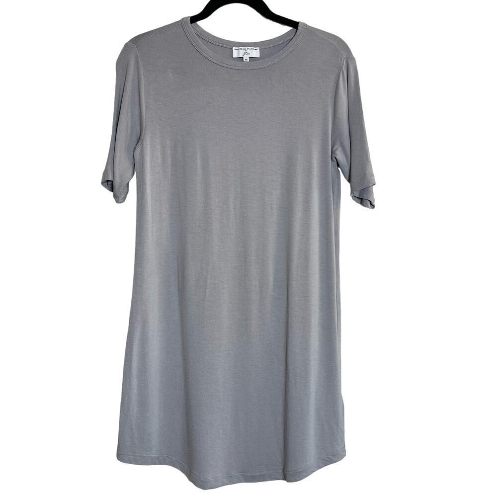 Universal Standard For J. Crew Longline T-Shirt Jersey Knit Short Sleeve Sz XS